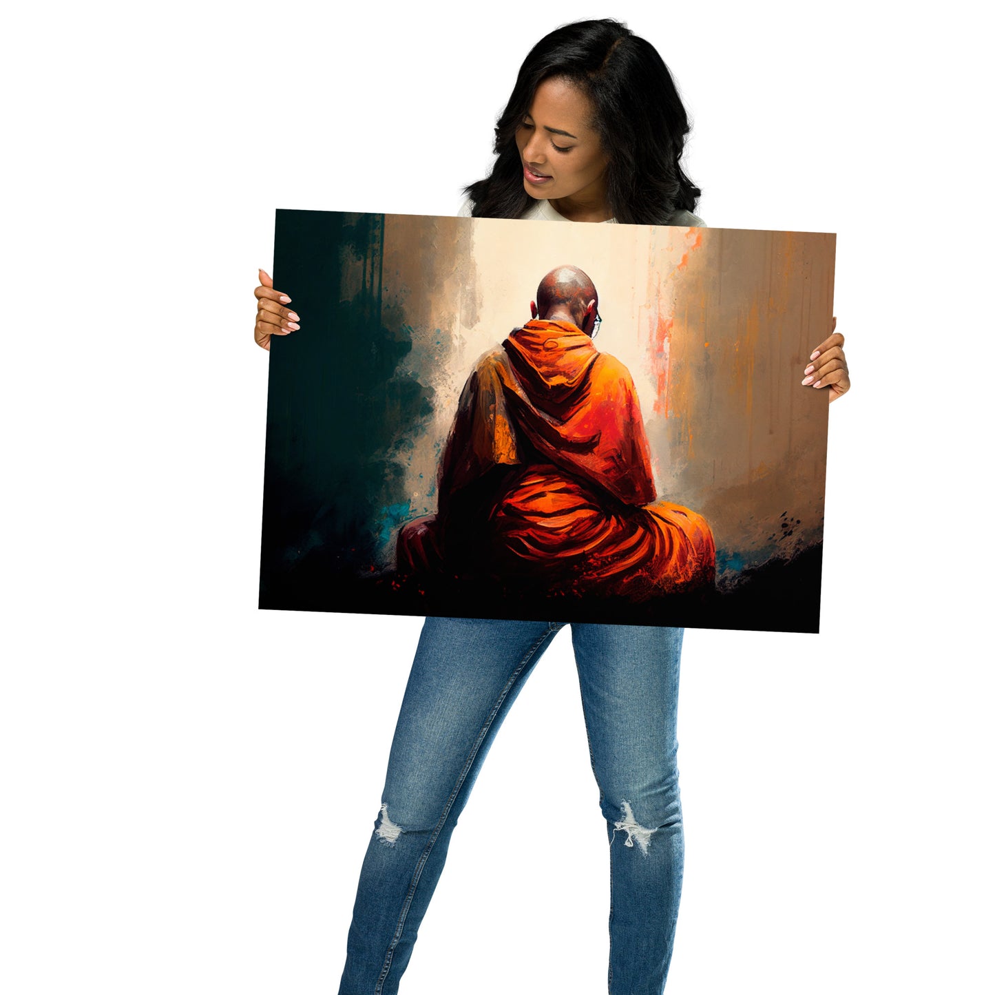 Buddhist monk, art print