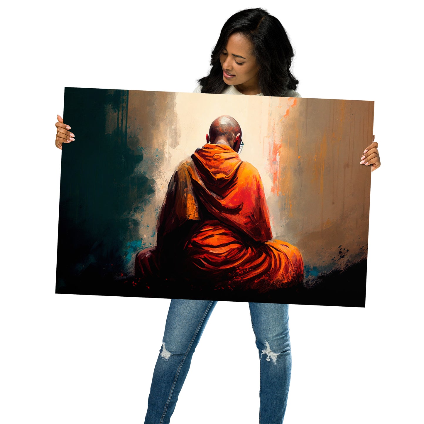 Buddhist monk, art print