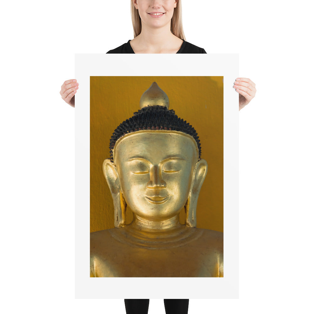 golden buddha head