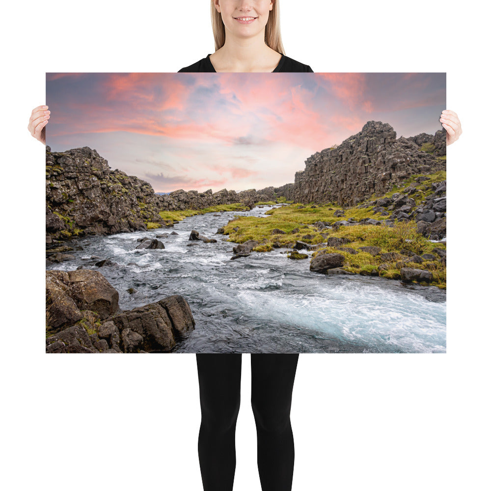 Thingvellir water stream, Iceland
